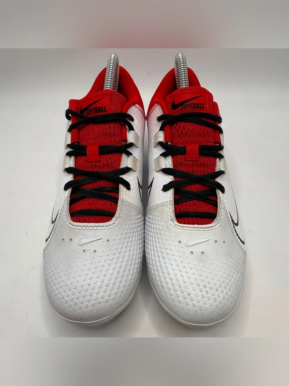 Nike Hyperdiamond 4 Elite Women’s Size 7 Softball Metal Cleats Red White